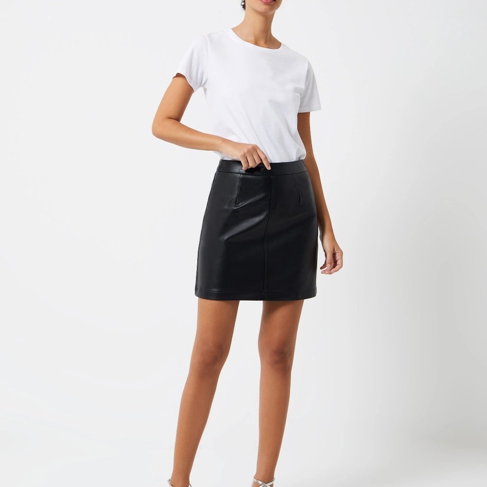 French Connection Luxe Leather Mini Skirt